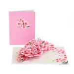 Pink Cymbidium Greetings Card with Envelope Orchids Flowers Postcard Floral Birthday Cards Valentines Gifts Blessing Card Bangladesh (New)