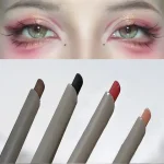 Sexy Rose Red Eye Liner Pencil Natural Matte Wine Red Lying Silkworm Eyeliner Easy To Color Waterproof Eye Make Up Cosmetics 1pc Bangladesh (New)