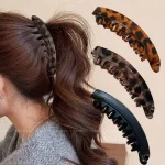 Tortoiseshell Banana Hair Clip Fish Shaped Hairpin For Women Hair Accessories Hairgrips Twist Clamp Ponytail Barrettes Headwear Bangladesh (New)