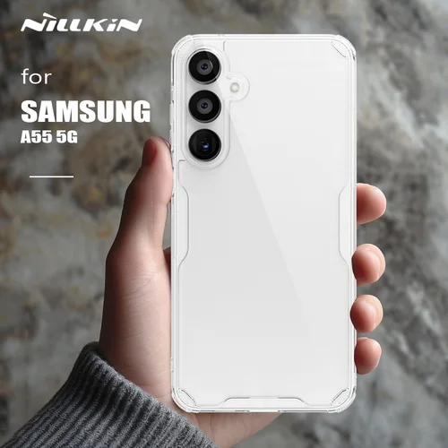 S3e4d43b1474246ef87f3bc9dbfd68b1b3_500x500.webp Samsung Galaxy A55 5G Case Nillkin Phone Case Silicone Clear Case Samsung - Image 1