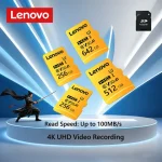 Lenovo High Speed Micro SD Card V60 64GB 128GB 256GB 512GB Memory for Phone Camera Bangladesh (New)