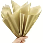 30 pieces of golden snowflake paper, 50*35 cm gift wrapping paper, suitable for party festivals, Valentine's Day, birthday paper Bangladesh (New)