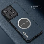 Motorola Edge 50 Pro Case PU Skin with magnetic Protective Back Cover