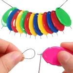 6Pcs Needle Threader Stitch Insertion Tool for Sewing Machine Plastic Wire Loop for Needles Needleswork Threader Sewing Gadgets Bangladesh (New)