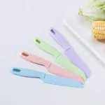Sawtooth Cutter Plastic Fruit Knife Safe Kitchen Knife Kids Chef For Bread Lettuce Toddler Cooking Knives Children Paring Knives Bangladesh (New)