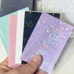 50pcs Laser heart shaped Design card protector , sparkling card protector For Id, School Passes, Photos& Gaming Cards Bangladesh (New)