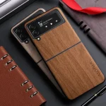 Case for Samsung Galaxy Z Flip3 Flip7 Flip6 zflip5 zflip4 5G bamboo wood pattern Leather cover for galaxy z flip 7 fe 6 5 3 case Bangladesh (New)