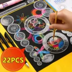 22/4/1PC Spirograph Ruler Drawing Scratch Painting Toys Interlocking Gears Wheels Painting Drawing Accessories Educational Toy Bangladesh (New)