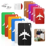Aluminum Alloy Travel Luggage Tag Hanging Tag Suitcase Tag Plane With Name ID Cards Anti-lost Solid Color Travel Accessories Bangladesh (New)