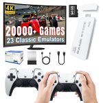 4K TV Game Stick M15 Video Game Console 64G Built in 20000 Games Wireless Controller Gamepad Retro Handheld Game Console Bangladesh (New)