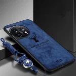 OnePlus 12 Case Soft Silicone+Hard Fabric Deer Protective Back Cover Case One