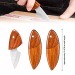1PCS Stainless Steel Mini Pocket Knife EDC Woodgrain Box Pocket Knife Outdoor Knife Portable Multipurpose Sharp Fruit Knife Bangladesh (New)