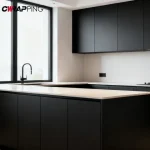 Matte Black Kitchen Adhesive Sticker Furniture Decoration PVC Waterproof Home Wall Room Paper for Self-adhesive Vinyl Floor Film Bangladesh (New)