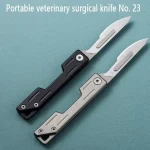 Mini Folding Surgical Knife, Stainless Steel Holder, Plastic Handle, Medical Outdoor Portable Unboxing EDC Knife Bangladesh (New)