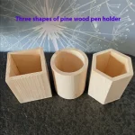 Pine wood round pen holder Wholesale Solid Wood Pen Holder HandmadeDIYPen Holder Ultra-light Clay Snowflake Mud Wooden Mold Bangladesh (New)