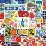 50PCS Mediterranean Tomato Stickers Kawaii Laptop Aesthetic Graffiti Room Skateboard Waterproof Scrapbooking Phone Sticker Bangladesh (New)