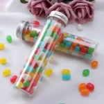 Flat-bottomed Plastic Clear Test Tubes with Screw Caps Candy Travel Lotion Containers Bangladesh (New)