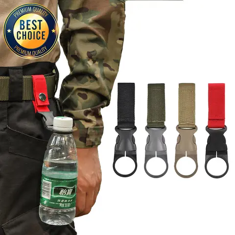 S6e8e08cb73614d408419a711fdd955cdt_480x480q75 Webbing Buckle Hook Water Bottle Holder Clip Outdoor Nylon EDC Climb Carabiner Belt Backpack Hanger Camp Carabiner Belt Clip Bangladesh (New) - Image 1