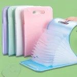 1 A4 Macaron vertical binding file bag Student test paper storage bag 13 cell portable organ bag, office school supplies Bangladesh (New)