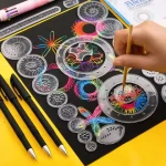 Creative Gears Geometry Spirograph Drawing Stencils Set Painting Template Art Crafts Kids Educational Toy Variety of Flowers Bangladesh (New)