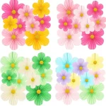 9PCS Paper Flowers Decorations Party Paper Fans Floral Pom Poms Floral Backdrop Decor For Weddings Birthday Party Decorations Bangladesh (New)