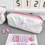 1pcs Creative Pink Bow Pencil Case Large Capacity Storage Pencil Bags Multi-Functional Stationery Organizer Bag Bangladesh (New)