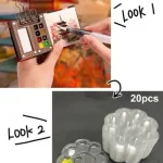 Mini Walnut Wood Watercolor Palette Portable Paint Box With Clip Travel Painting Paint Tray Art Supplies Sketchbook Palette Bangladesh (New)