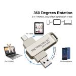 2 in 1 Usb 3.0 /2.0 OTG USB-C Flash Pen Drive Metal Memory Stick flash Disk 128GB USB3.0 / USB 2.0 Dual C Pendrive Bangladesh (New)