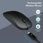 Portable Rechargeable Wireless Gaming Mouse Ergonomic Quiet And Magical Suitable For Portable Computers Tablets IPAD Phone Bangladesh (New)