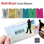 10pcs Anti-Scan Card Sleeve Anti-magnetic Anti-theft Anti RFID/NFC scanning Aluminium Foil Safty Bank Card ID Card Card Holder Bangladesh (New)