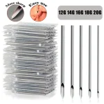 100/50/5PCS Disposable Piercing Needles Ear Nose Navel Nipple Lip Piercing Tools 12G 14G 16G 18G 20G Sterile Piercing Needle Bangladesh (New)