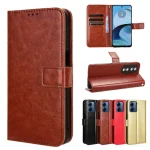 Leather Flip Case Motorola Moto G04 G14 G24 Power G34 G54 G84