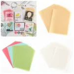30pcs Colored Frosted Smooth Vellum Paper Sheets Heat Resistant Translucent Tracing Pape Pearled Gold/Silver See-Through Paper Bangladesh (New)
