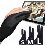 Two-finger Drawing Glove Artist Gloves Anti-touch Screen Drawing Graphics For Apple IPad Tablet Sketch Smudge Guard Palm Gloves Bangladesh (New)