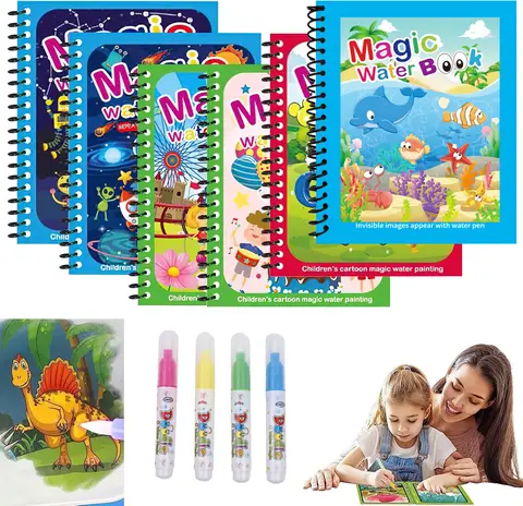 S8e44566de585420ba54c5e5f2cf8684aY_480x480q75 Kids Graffiti Coloring Water Picture Book Sensory Early Education Puzzle Drawing Toy Ocean Dinosaur Animal Water Drawing Picture Bangladesh (New) - Image 1