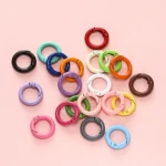 5Pcs Colorful O Ring Spring Clasp Openable Round Carabiner Keychain Clips Hook Dog Chain DIY Jewelry Buckle Connector Bangladesh (New)