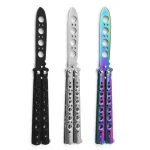 Foldable Butterfly Knife Portable CSGO Balisong Trainer Stainless Steel Pocket Practice Knife Training Tool for Outdoor Games Bangladesh (New)