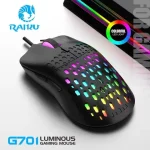 RAIKU G701 Wired 6 Keys Mouse Colorful Lighting Gaming and Office For Microsoft Windows and Apple IOS System Bangladesh (New)