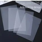 10 Pcs L-shaped folder plastic PP transparent single-page folder A4 two-page set office document storage and organization Bangladesh (New)