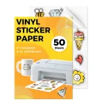 10-50 Sheets A4 Size Printable Vinyl Sticker Paper 100% Transparent for Inkhet Printer Self Adhesive Sticker Label NonWaterproof Bangladesh (New)