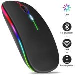 Rechargeable Optical Mouse, Wireless Computer Gamer 2.4GHz Mouse (GAME SKU) Bangladesh (New)