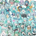 100PCS Kawaii HatsuneMiku Stickers Cute Cartoon Decals Journaling Stationery Phone Case Laptop Waterproof Sticker Pack Toys Bangladesh (New)
