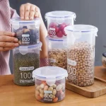 Plastic Sealed Tank Large Capacity Crisper Kitchen Organize Grain Storage Box With Scale Sealed Box Clear Jar Spice Container Bangladesh (New)