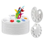 1pc Elliptical Color Palette Painting Teaching Supplies Plastic Office Educational Supplies for Art Beginner Easy to Clean TMZ Bangladesh (New)