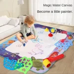 100x80CM Magic Water Drawing Mat Coloring Doodle with Reusable Magic Pens Montessori Painting Board Educational Toys Kids Gifts Bangladesh (New)