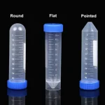 10Pcs 50ml Centrifuge Tube Screw Cap Flat/Round/Pointed Bottom Centrifugal Tube Laboratory Vial Sample Container Lab Supplies Bangladesh (New)