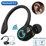 Bluetooth 5.2 Wireless Earphone Ear-Hook Mini Business Headphone TWS 9D HIFI Bass Noise Cancelling Sports Gaming Earbuds Headset Bangladesh (New)