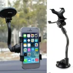 360 Rotate Sucker Car Phone Holder Flexible Mount Stand Mobile Cell Support For iPhone Samsung Xiaomi Clip Phone Holder in Car Bangladesh (New)