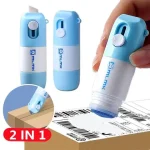 Retractable Box Opener Thermal Paper Easer Mail Opener 2 in 1 Correction Fluid with Knife Information Privacy Protector Eraser Bangladesh (New)