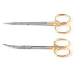 AZDENT Stainless Steel Dental Surgical Scissors Straight/Curved Tip 11.5cm Surgical Forceps Dentist Tools Dentistry Instrument Bangladesh (New)